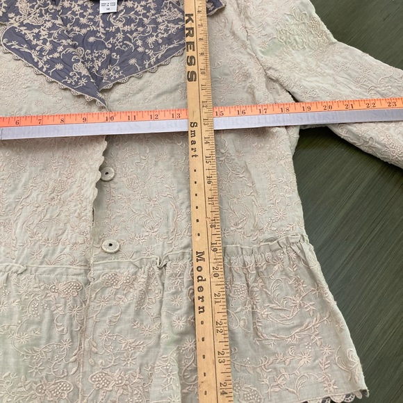 NWT Peter Nygard Embroidered Lightweight Blazer Size 14 - Picture 10 of 15